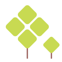 green, nature, square, tree svg vector icon