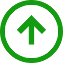 arrow, direction, positive, trend, up icon