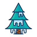 cold, forest, ice, snow, tree, winter svg vector icon