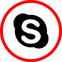 media, online, skype, social svg vector icon