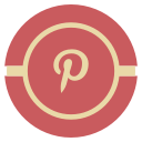 media, pintrest, social, vintage svg vector icon