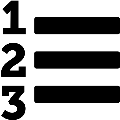 List Ol svg vector icon