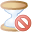 delete, hourglass icon