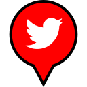 logo, pin, twitter svg vector icon