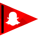 media, online, snapchat, social svg vector icon