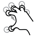 finger, five, gestureworks, scale icon