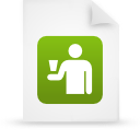 document, file, green, paper icon