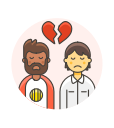 breakup, couple, gay svg vector icon