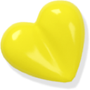 heart, love, yellow icon