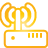 basic, router, wireless, yellow icon