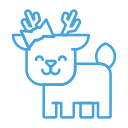 animal, deer, forest, happy, reindeer, smile svg vector icon