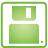 basic, disk, floppy, green icon