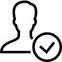 checked,user icon