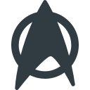 geek, logo, movie, star, trek svg vector icon