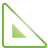 basic, green, ruler, triangle icon