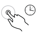 finger, gestureworks, hold, one icon