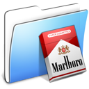 aqua, folder, marlboro, smooth icon