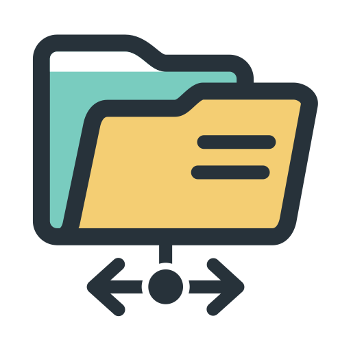 Color Block Send And Receive Files svg vector icon