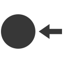 arrow, circle, point svg vector icon