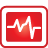 basic, oscilloscope, red icon