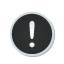 circle, exclamation, sticker icon