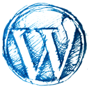 hand,drawn,wordpress icon