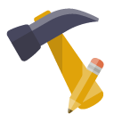 hammer,pencil icon
