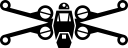 fighter, rebel, x-wing svg vector icon