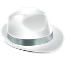 borsalino,blanc,hat icon