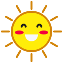emot, happy, smile, smiley, sun, weather svg vector icon