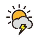 clouds, rain, storm, thunder, weather svg vector icon