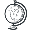 academic, academy, earth, education, geography, globe, handdrawn, knowledge, learning, map, school, student, teach, teaching, tool, university, world svg vector icon