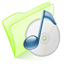dossier, green, musique icon