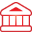 bank, basic, red icon