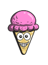 cartoon, cone, cream, emoji, ice svg vector icon