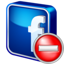 delete, facebook icon