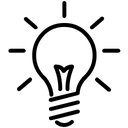 bulb, light icon