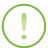 basic, circle, exclamation, green icon