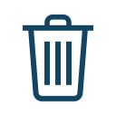 delete, garbage, trash svg vector icon