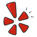communication, media, network, social, yelp svg vector icon