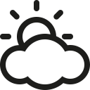 cloud, sun svg vector icon