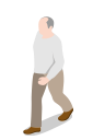 avatar, human, male, man, oldman, people, person, user, walking svg vector icon