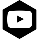 hexagon, media, social, youtube svg vector icon