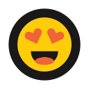 emoji, emot, eyes, heart, love svg vector icon