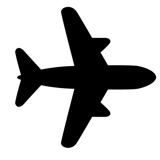 Solid Aircraft svg vector icon
