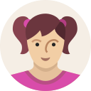 avatar, child, female, girl, kid, user, young svg vector icon