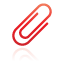 clip, paper, red icon