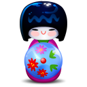 kokeshi,pink icon