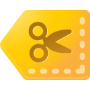 coupon, tag, y icon