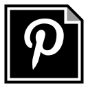 media, pinterest, social svg vector icon